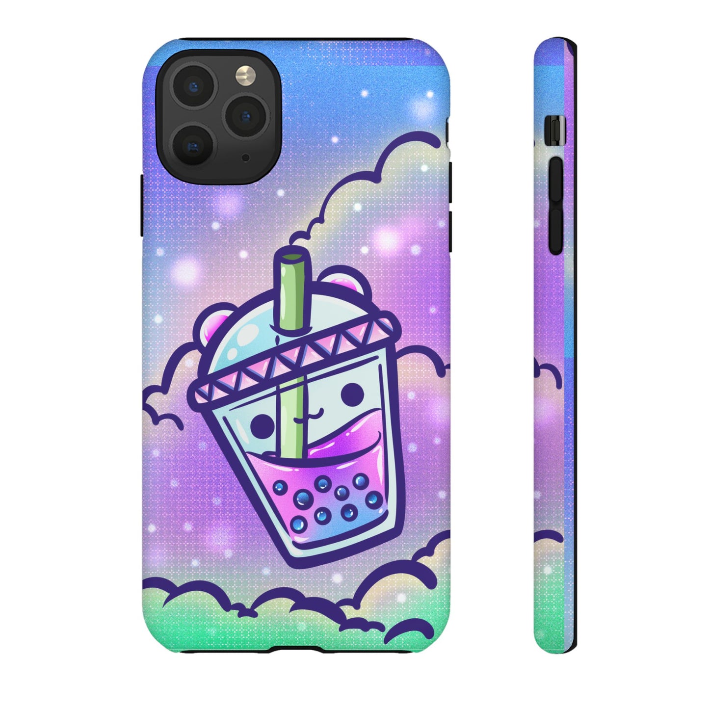 Sparkly Clouds Boba Phone Case