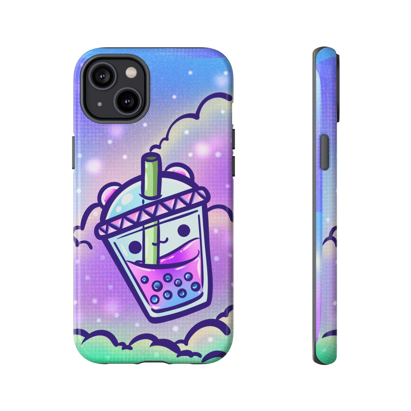 Sparkly Clouds Boba Phone Case