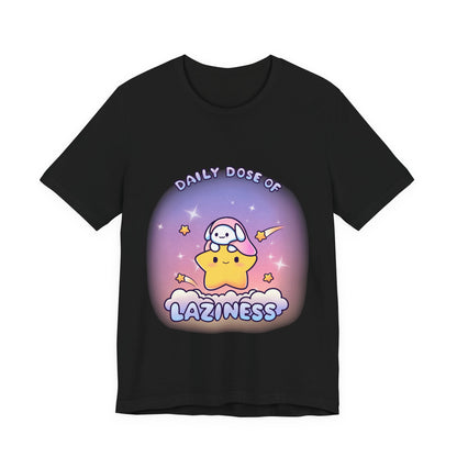 Daily Dose of Laziness Tee, Cute Relaxed Fit T Shirt - Pink X Holic