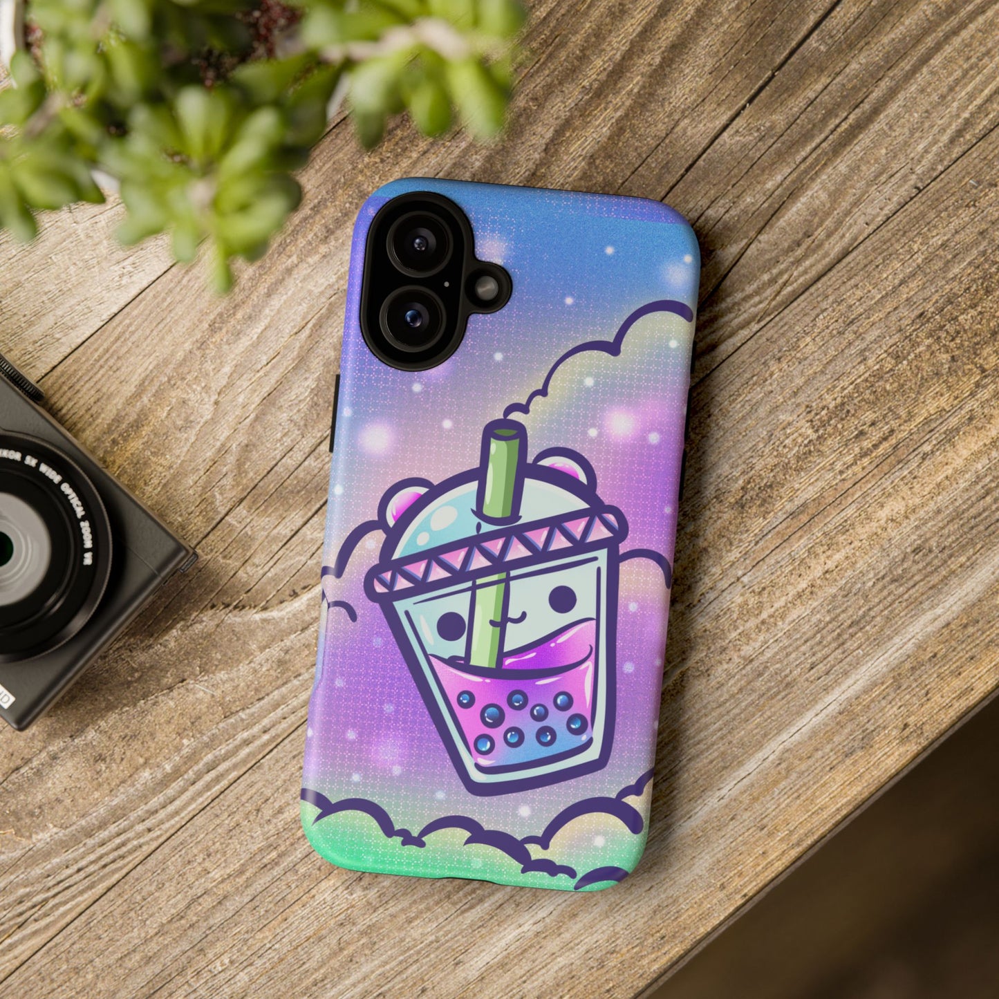 Sparkly Clouds Boba Phone Case