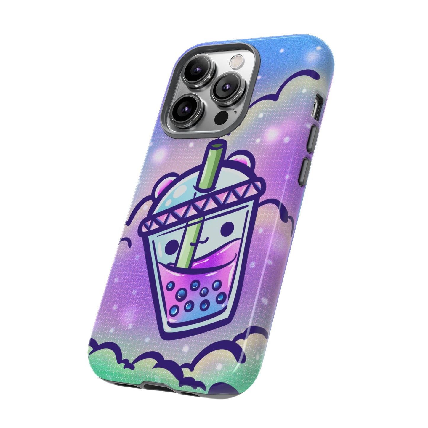 Sparkly Clouds Boba Phone Case
