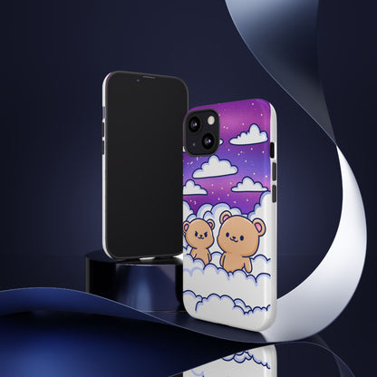 Cloud Cubs Cute Bears on Cloudy Night Sky Phone Case