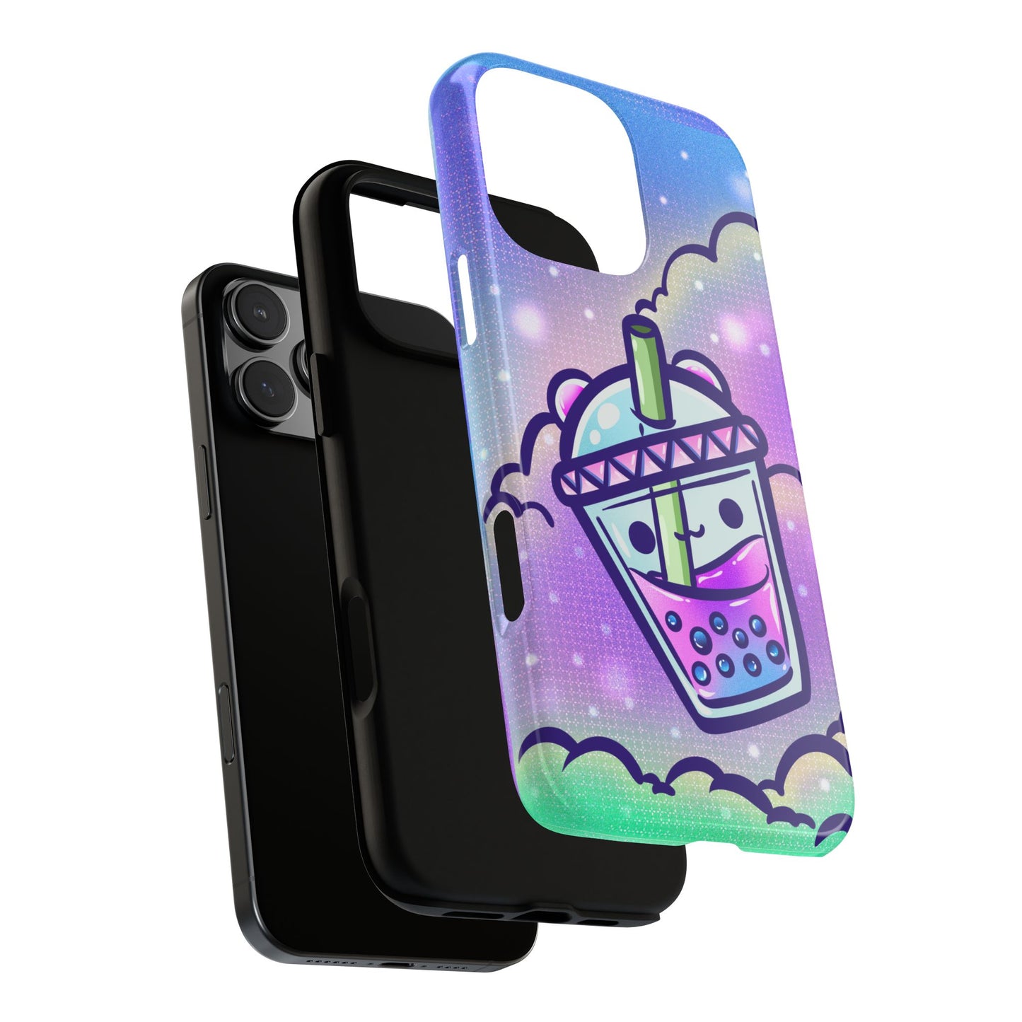 Sparkly Clouds Boba Phone Case